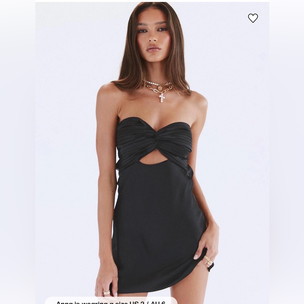 Black Strapless Mini Dress